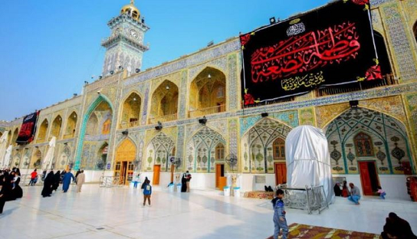 حرم علوی جامه ماتم پوشید+عکس حرم علوی جامه ماتم پوشید+عکس