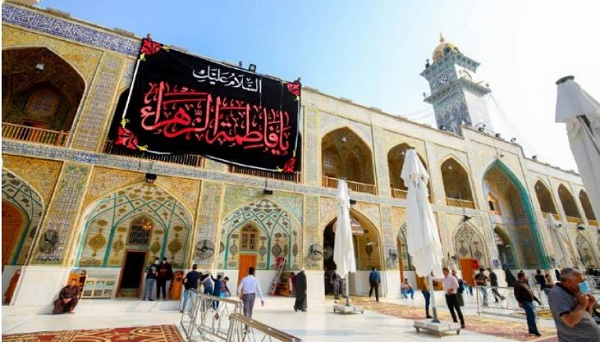 حرم علوی جامه ماتم پوشید+عکس حرم علوی جامه ماتم پوشید+عکس