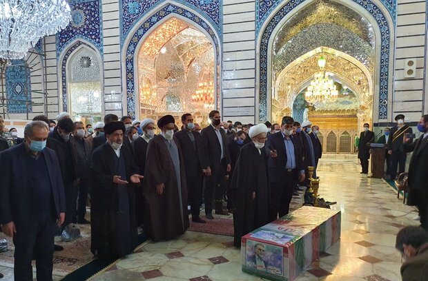 تشییع شهید فخری‌زاده در حرم حضرت معصومه(س)