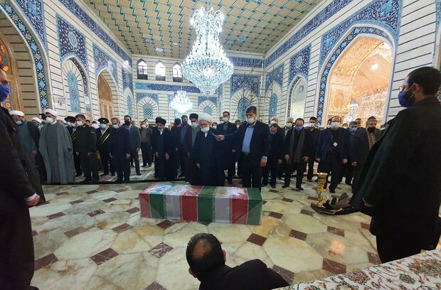 تشییع شهید فخری‌زاده در حرم حضرت معصومه(س)