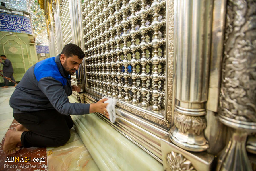 مفروش شدن حرم حضرت عباس(ع)
