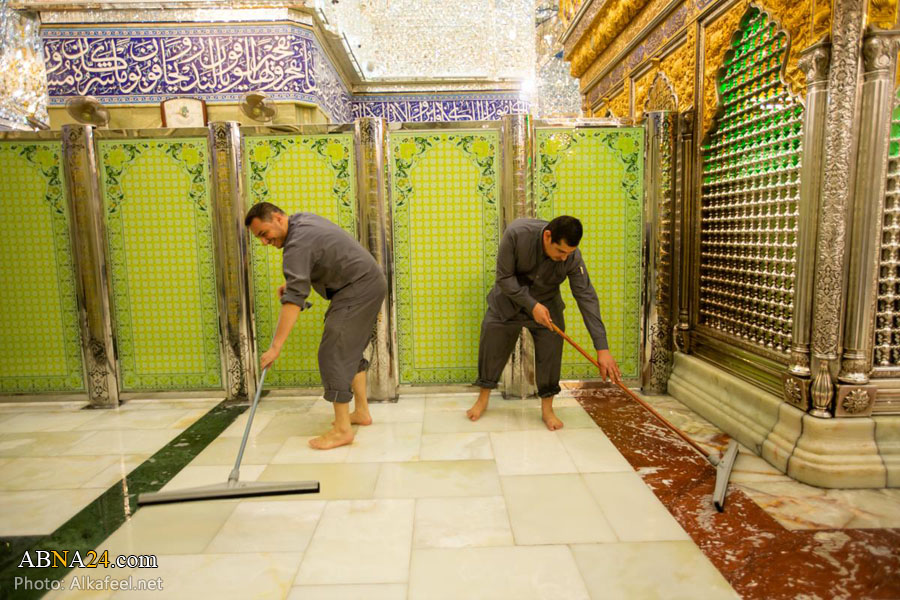 مفروش شدن حرم حضرت عباس(ع)