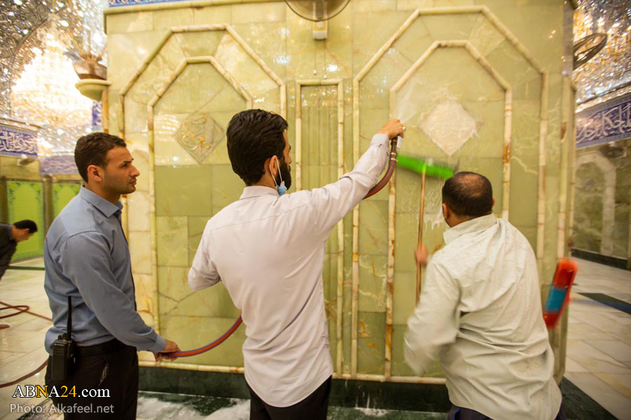 مفروش شدن حرم حضرت عباس(ع)