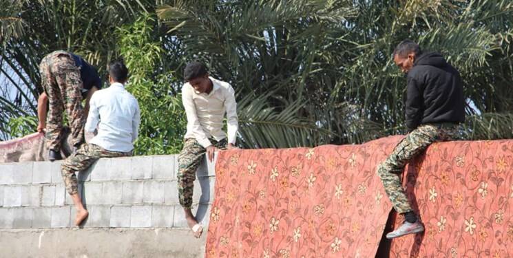 بسیج پای کار سیل در سنگی رودان