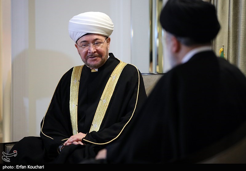 دیدار رئیسی با رئیس اداره دینی مسلمانان روسیه