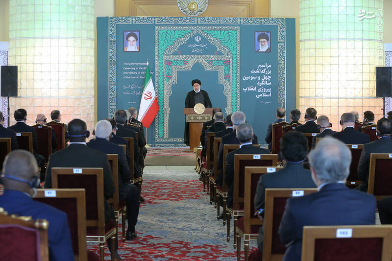 عکس/ مراسم سالگرد پیروزی انقلاب با حضور رئیسی