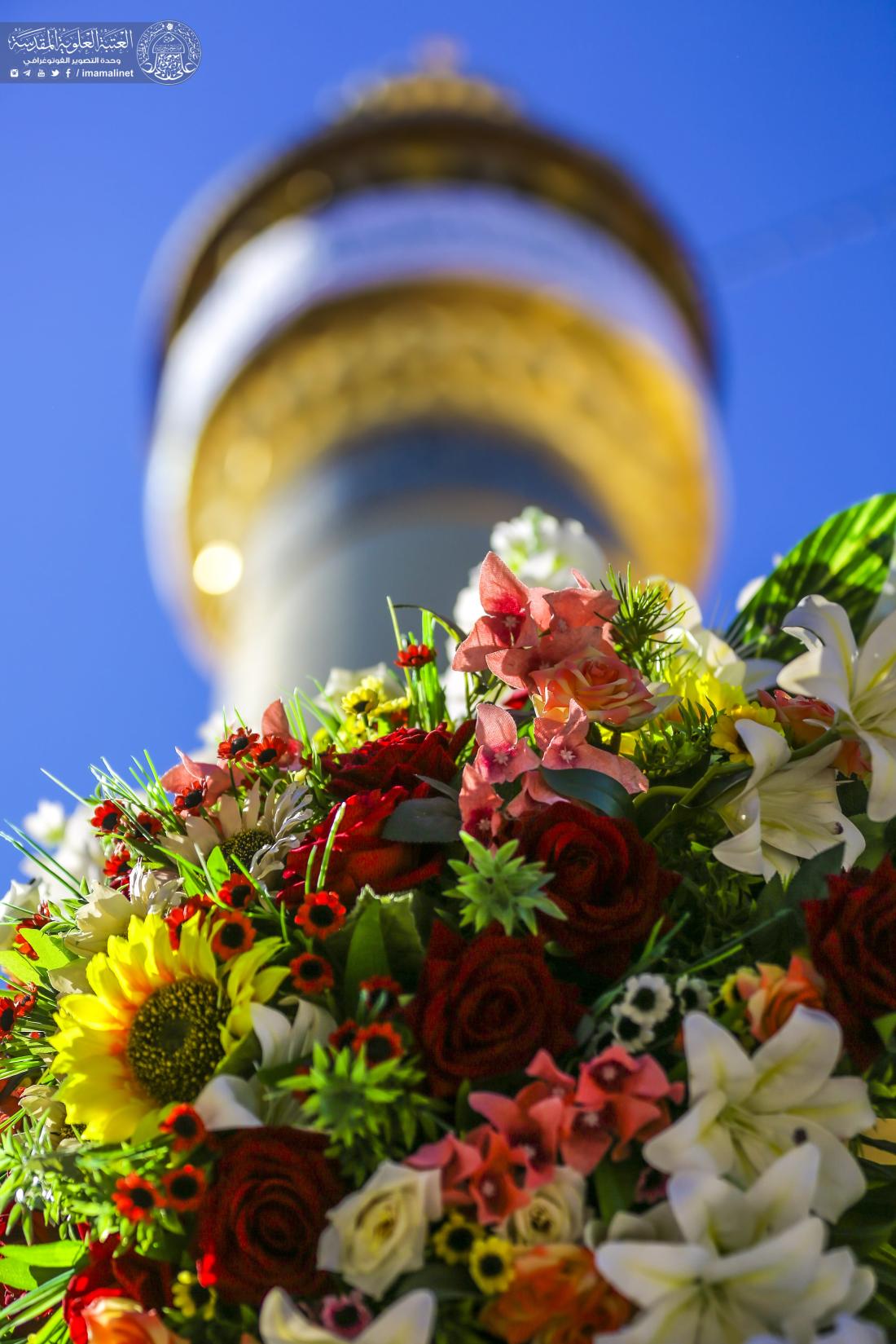 گل‌آرایی حرم علوی در سالروز ولادت امام جواد(ع)