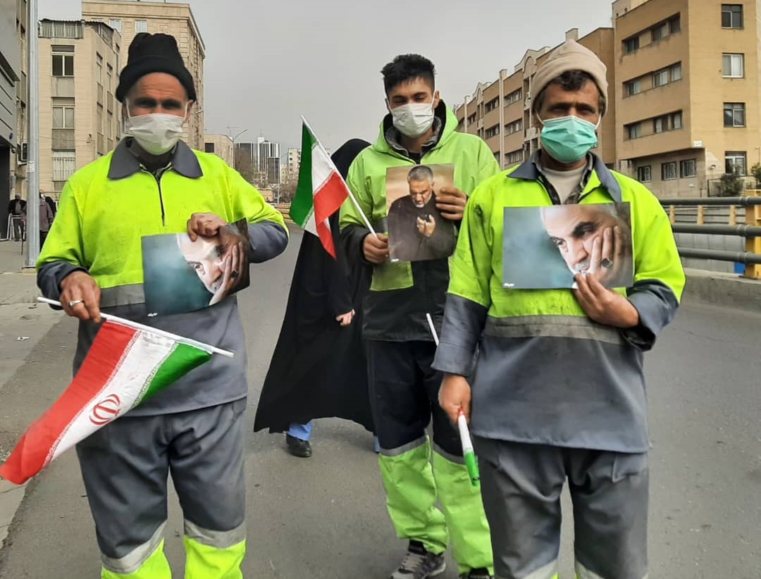 عکسی زیبا و متفاوت از راهپیمایی ۲۲ بهمن