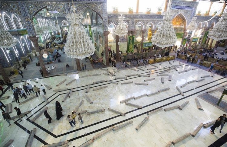 فرشهای حرم امام حسین(ع) نو شد +عکس فرشهای حرم امام حسین(ع) نو شد +عکس