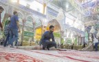 فرش‌های حرم امام حسین(ع) نو شد +عکس