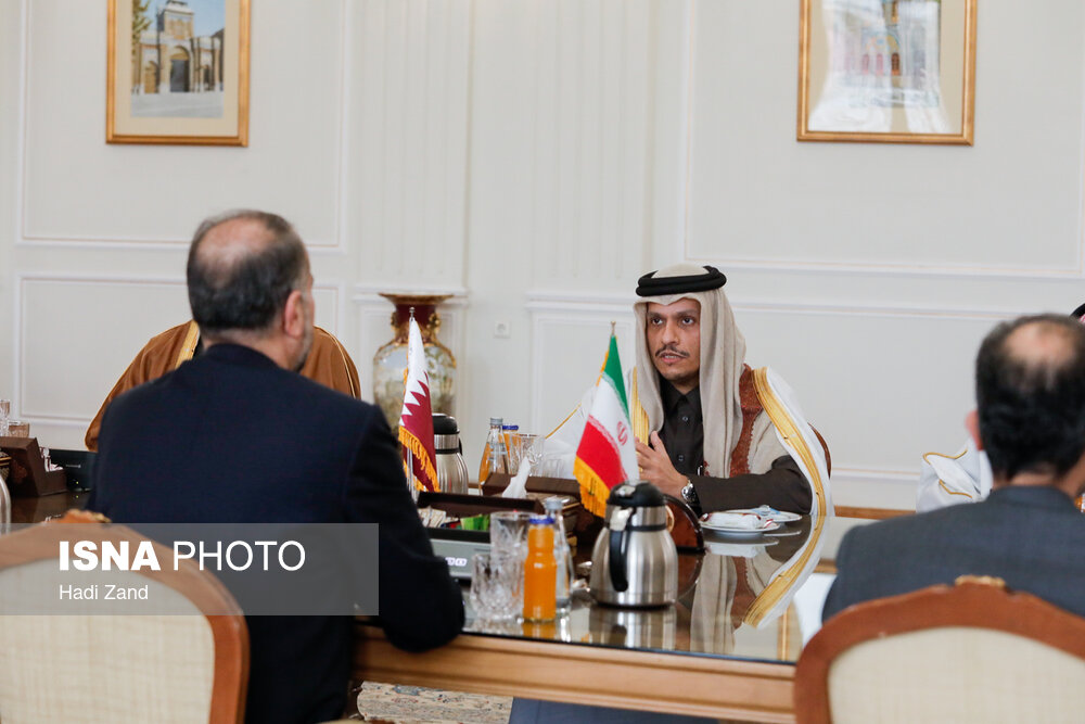 استقبال عبداللهیان از وزیر خارجه قطر