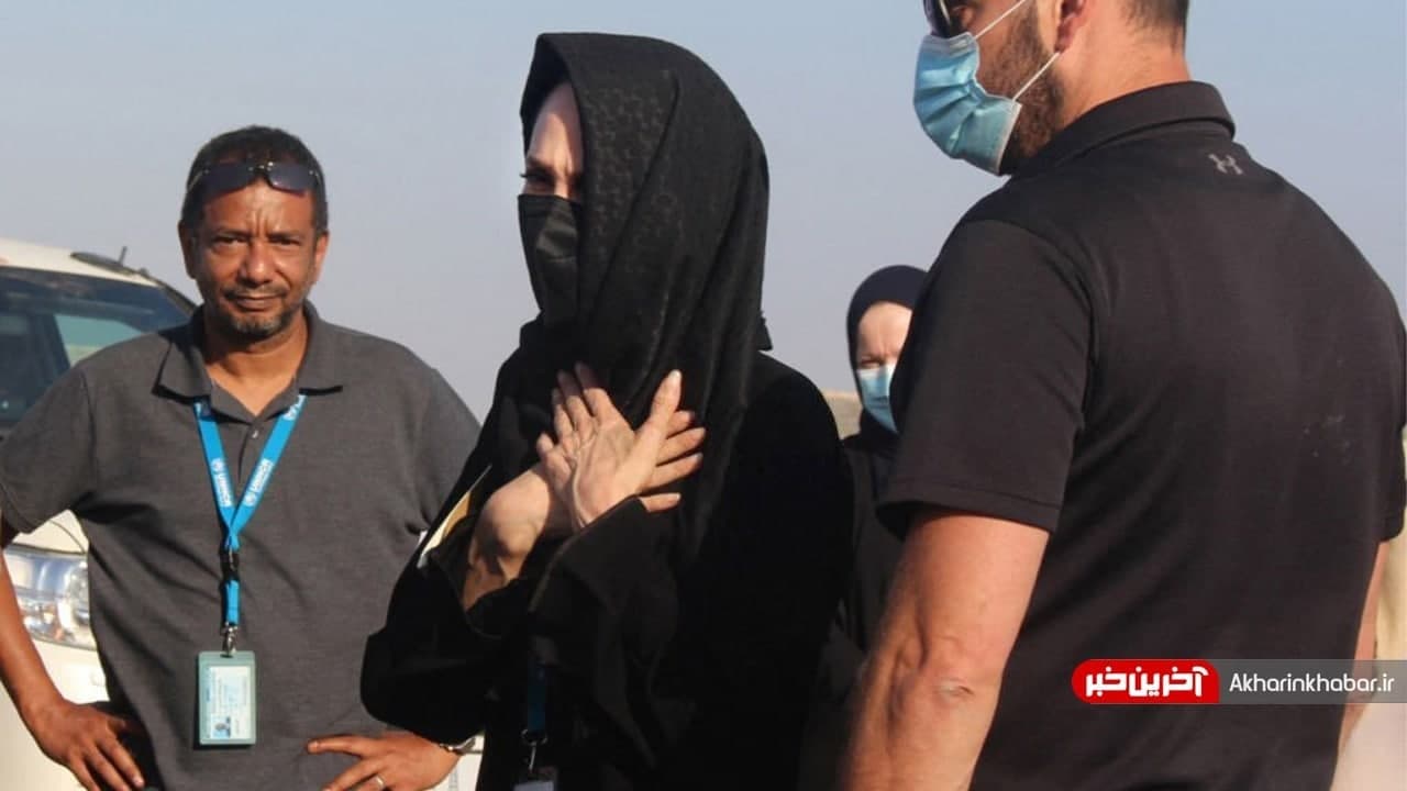 سفر آنجلینا جولی با حجاب اسلامی به یمن