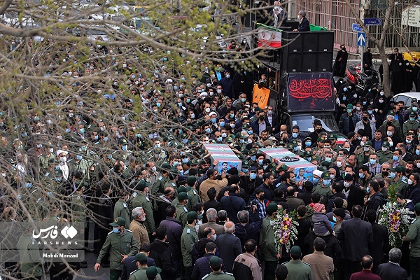 تشییع پیکر شهدای مبارزه با اسرائیل
