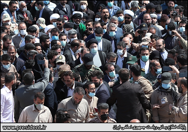 رئیسی در جمع راهیان نور در شلمچه
