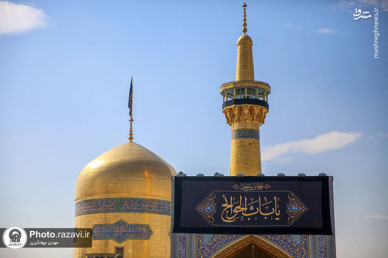 عکس/ حرم رضوی در سوگ شهادت امام موسی کاظم(ع)