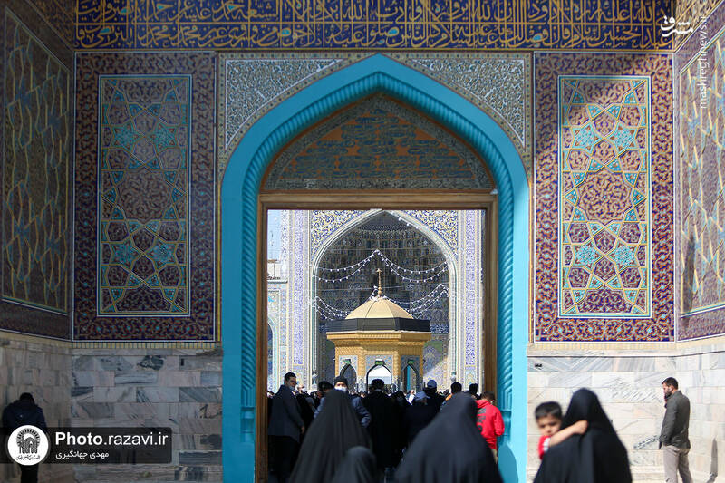 عکس/ حرم رضوی در سوگ شهادت امام موسی کاظم(ع)