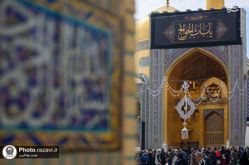 عکس/ حرم رضوی در سوگ شهادت امام موسی کاظم(ع)