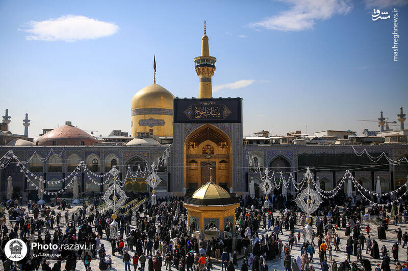 عکس/ حرم رضوی در سوگ شهادت امام موسی کاظم(ع)