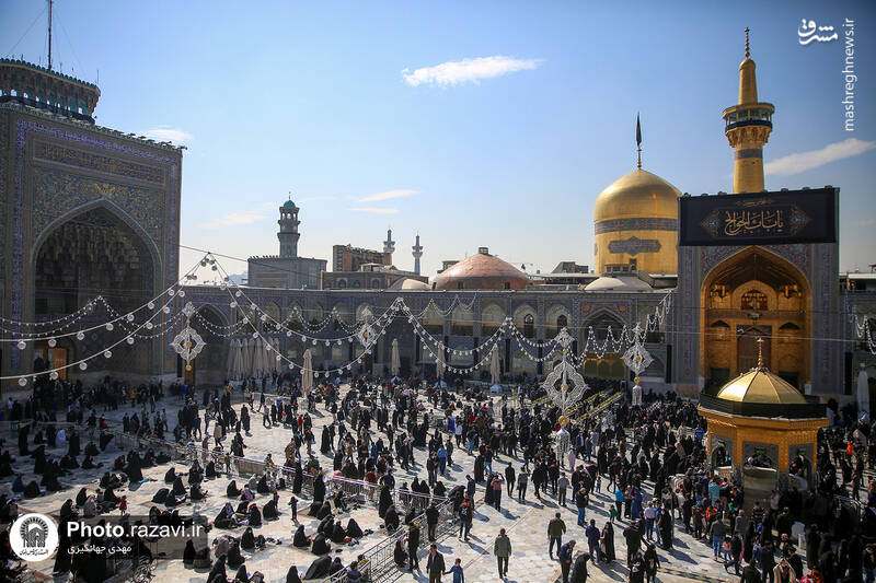 عکس/ حرم رضوی در سوگ شهادت امام موسی کاظم(ع)