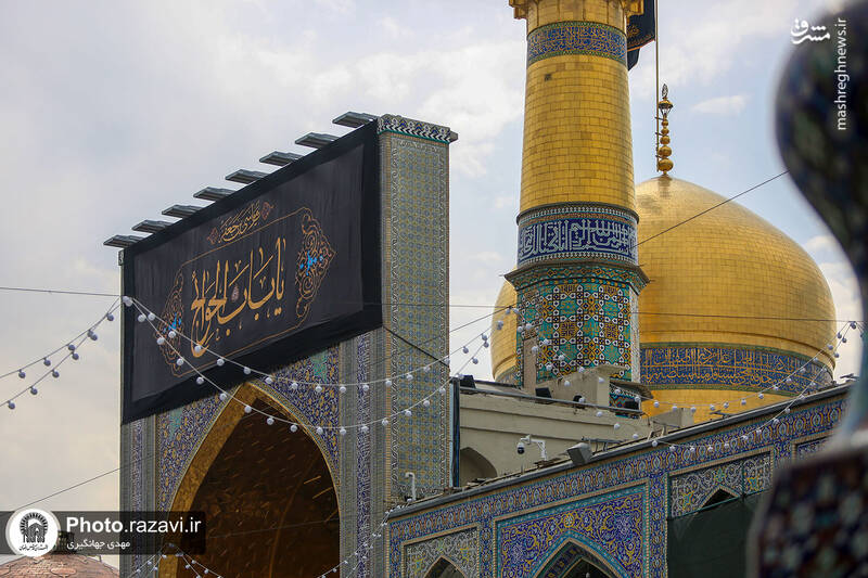 عکس/ حرم رضوی در سوگ شهادت امام موسی کاظم(ع)