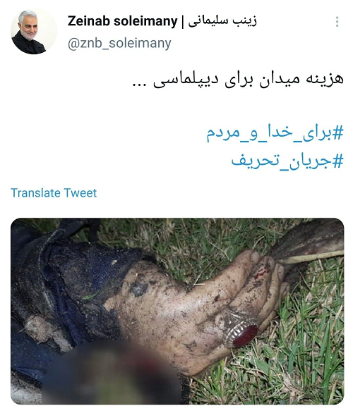 واکنش معنادار زینب سلیمانی به اظهارات ظریف واکنش معنادار زینب سلیمانی به اظهارات ظریف