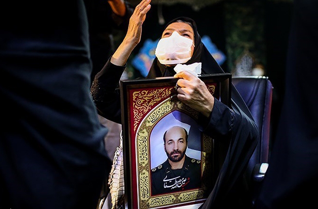 وداع با پیکر شهید مدافع حرم عین الله مصطفایی