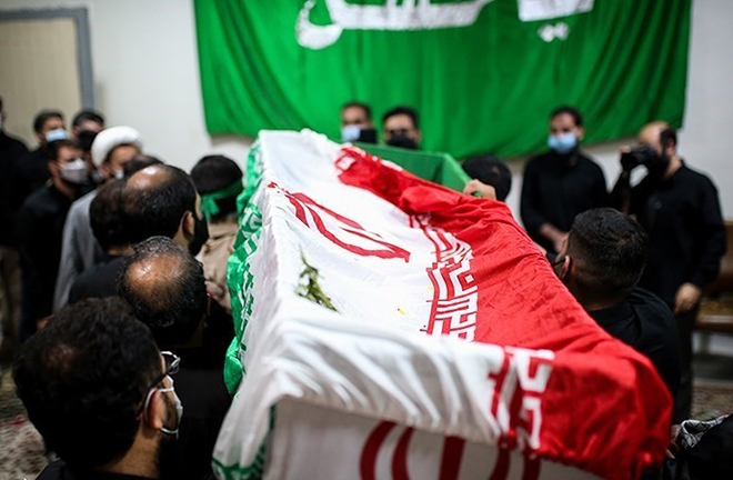 وداع با پیکر شهید مدافع حرم عین الله مصطفایی