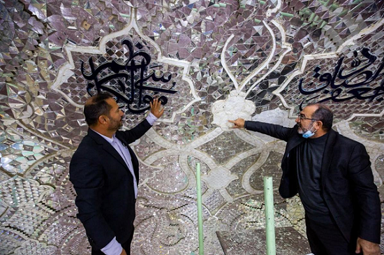 بازسازی فضای داخلی گنبد مطهر حرم حضرت عباس (ع) آغاز شد