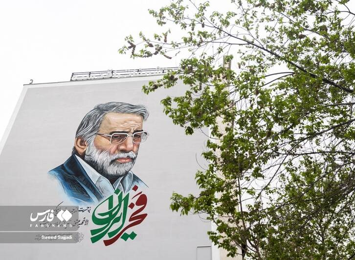 عکس/ رونمایی از دیوارنگاره شهید فخری‌زاده