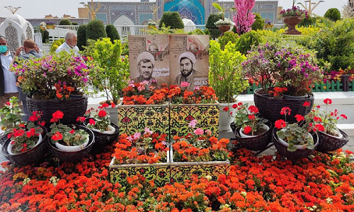 عکس/ گلباران محل شهادت دو طلبه مشهدی