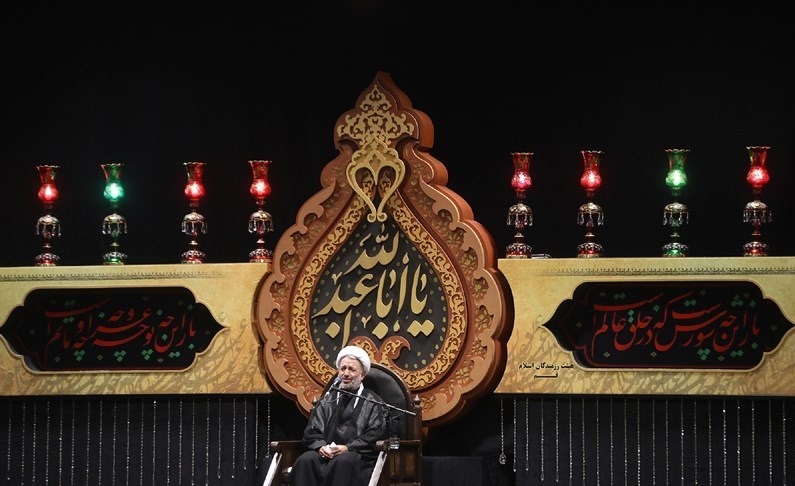 عزاداری در هیئت رزمندگان اسلام قم/تصاویر