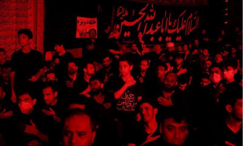 عزاداری در هیئت رزمندگان اسلام قم/تصاویر