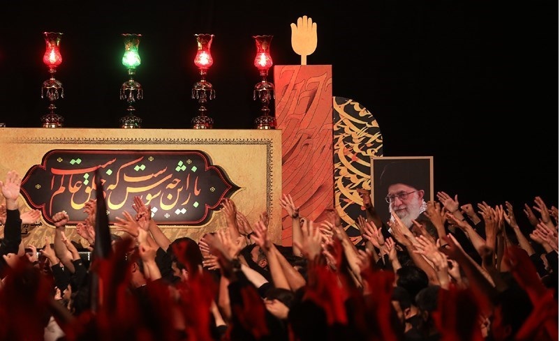 عزاداری در هیئت رزمندگان اسلام قم/تصاویر