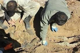 پیدا شدن پیکر مطهر ۷ شهید دوران هشت سال دفاع مقدس در فکه دهلران