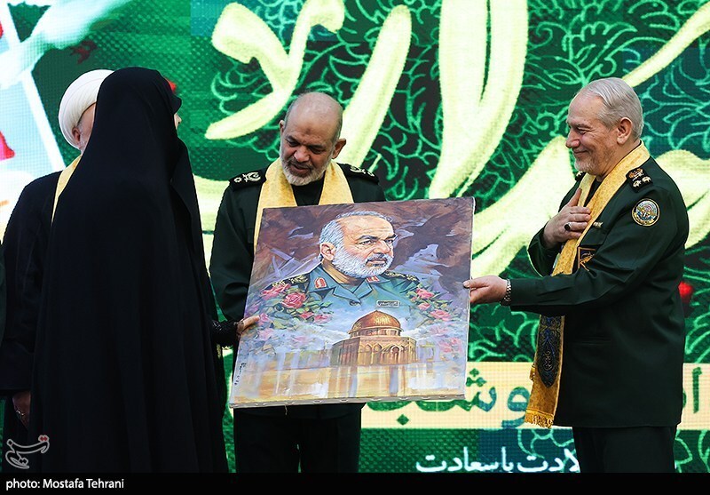 مراسم گرامیداشت روز پاسدار بر سر مزار شهید سلامی