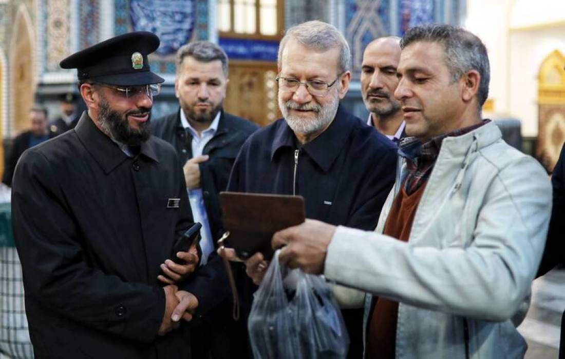 حضور علی لاریجانی در حرم مطهر امام رضا(ع)