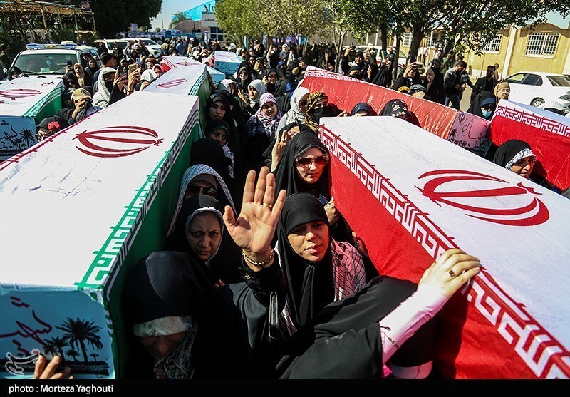 بازگشت پیکر 85 شهید دوران دفاع مقدس از مرزآبی اروند به کشور