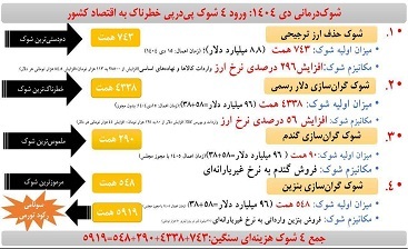 نقش دولت در اغتشاشات با چهار شوک اقتصادی