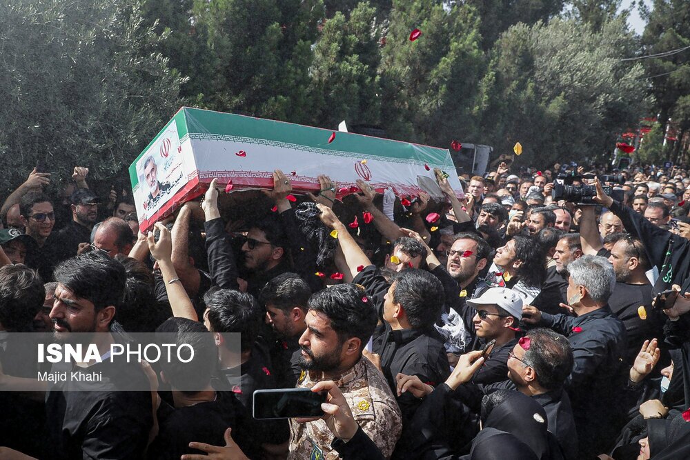 مراسم خاکسپاری شهید سرلشکر امیرعلی حاجی‌زاده - تهران