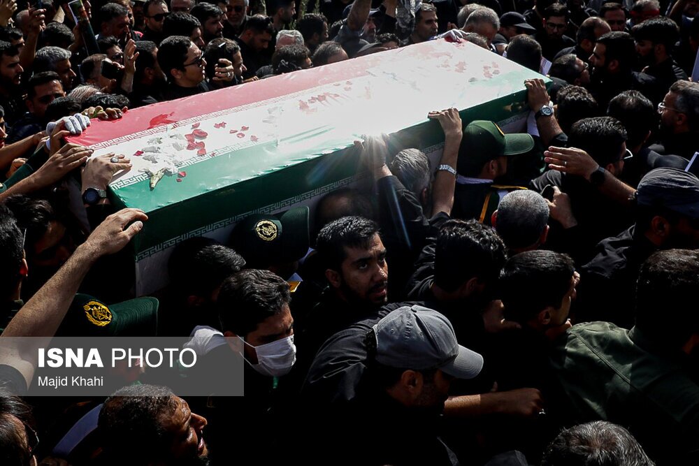 مراسم خاکسپاری شهید سرلشکر امیرعلی حاجی‌زاده - تهران