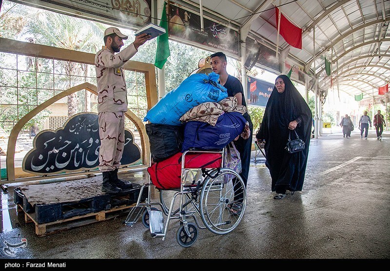 زائران اربعین حسینی در مرز خسروی