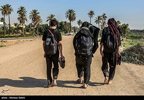 پیاده روی زائرین اربعین حسینی از طریق العلما