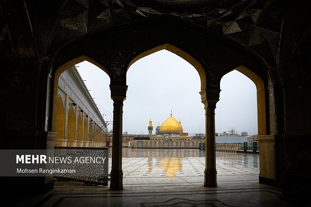 حال و هوای بارانی شهر نجف اشرف