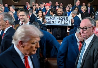 حاشیه‌های سخنرانی ترامپ در کنگره؛ از پلاکاردهای اعتراضی تا فریاد قاتل